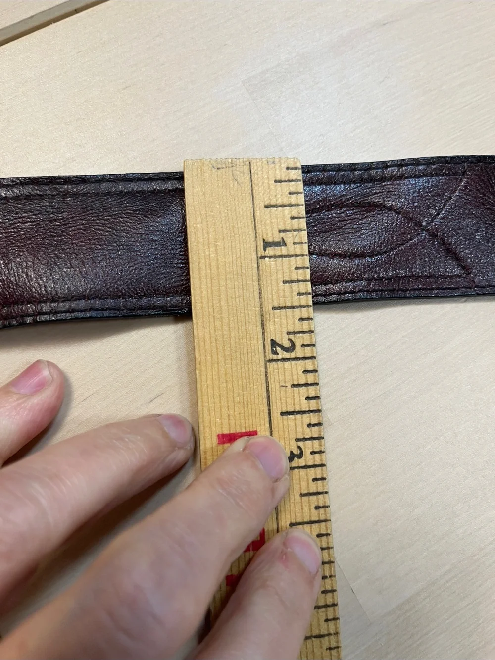 Nocona Cherry Brown Leather Western Belt w/ Silver Tone Hardware Men’s 36